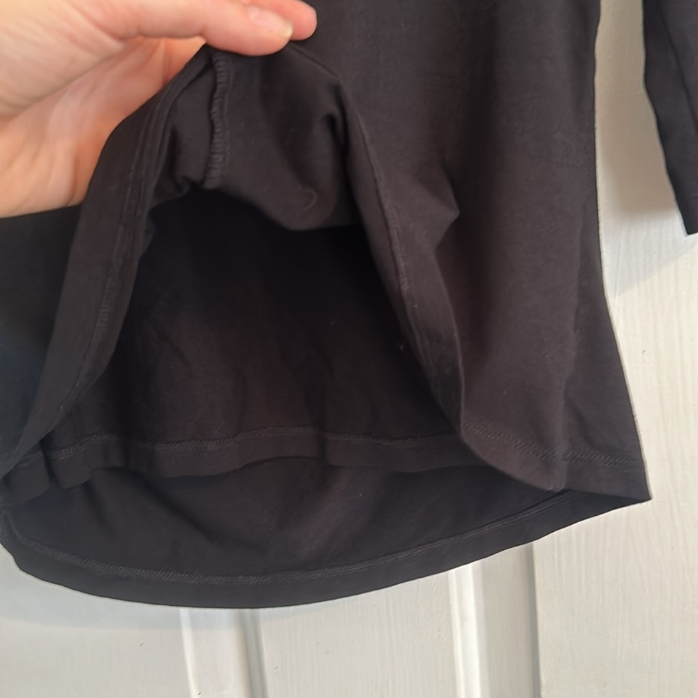 Women’s Diana Slavin Black Faux Wrap 3/4 Sleeve Top, size Small - Picture 8 of 8